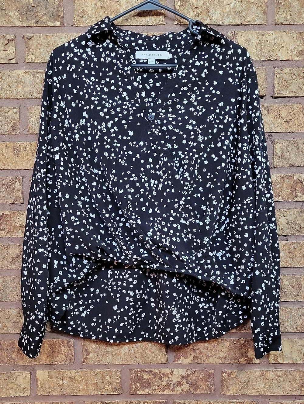 The Good Jane High Low Speckled Blouse Size Small